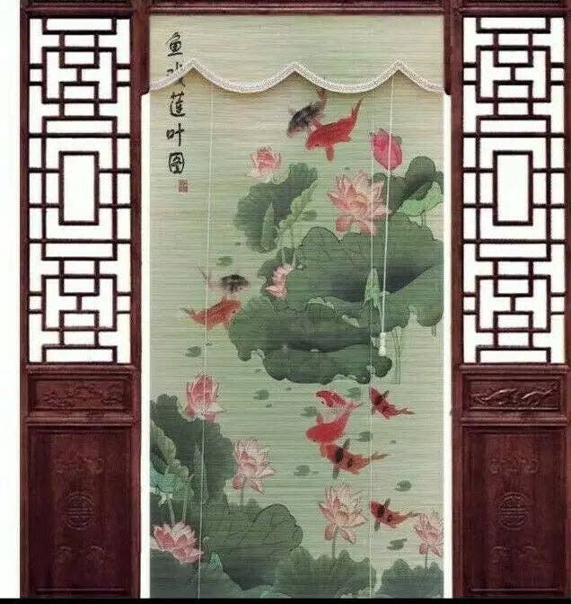 everythingbamboo - Wholesale Curtain - Bamboo Curtain & Screen Blind Rolling Curtain Panel Privacy Custom Size Picture Made to Order3