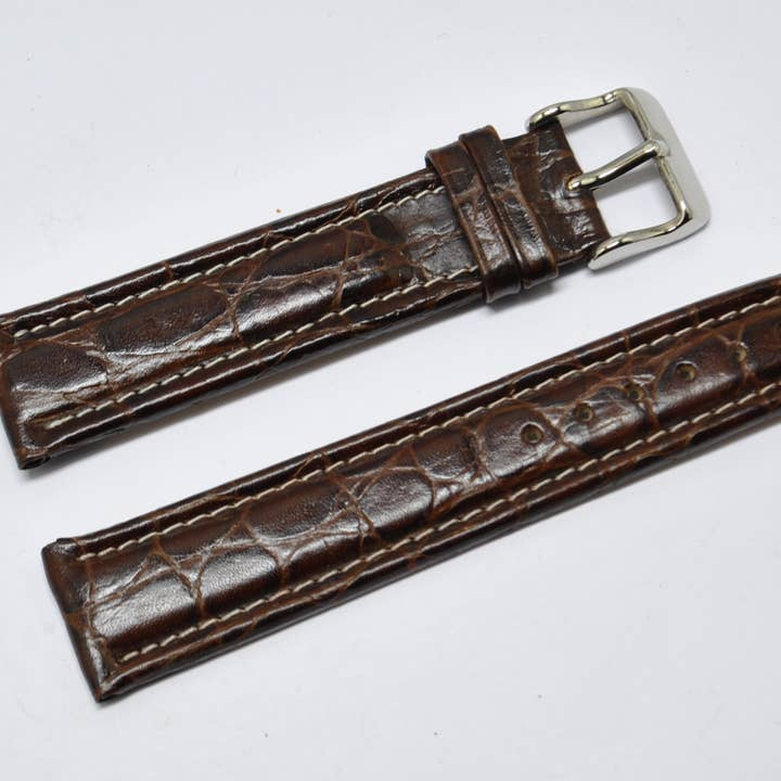 20 mm Bracelet montre cuir brun g. croco pour la vente par BRACELETS MONTRE ACH