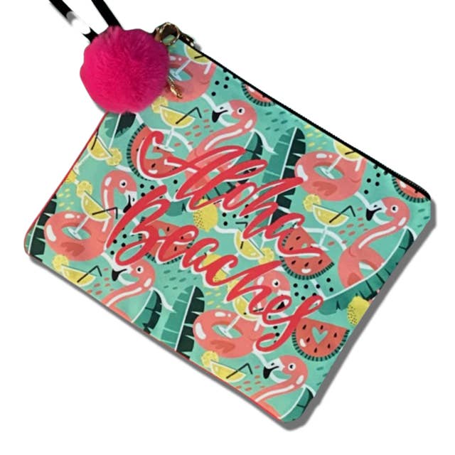 ALOHA, BEACHES LARGE CLUTCH EXCLUSIVE for wholesale by Maida Designs