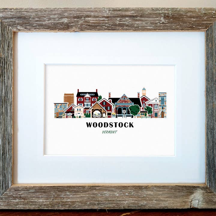 Soijen Illustrations - Wholesale Art Print - Woodstock Vermont Cityscape Print2