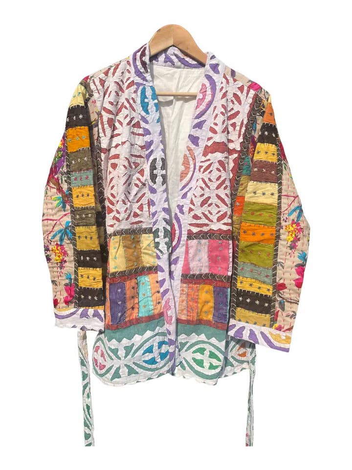 Vintage Cutwork Banjara Jacket – Handmade from Upcycled Tribal Textiles for wholesale by Artofakind