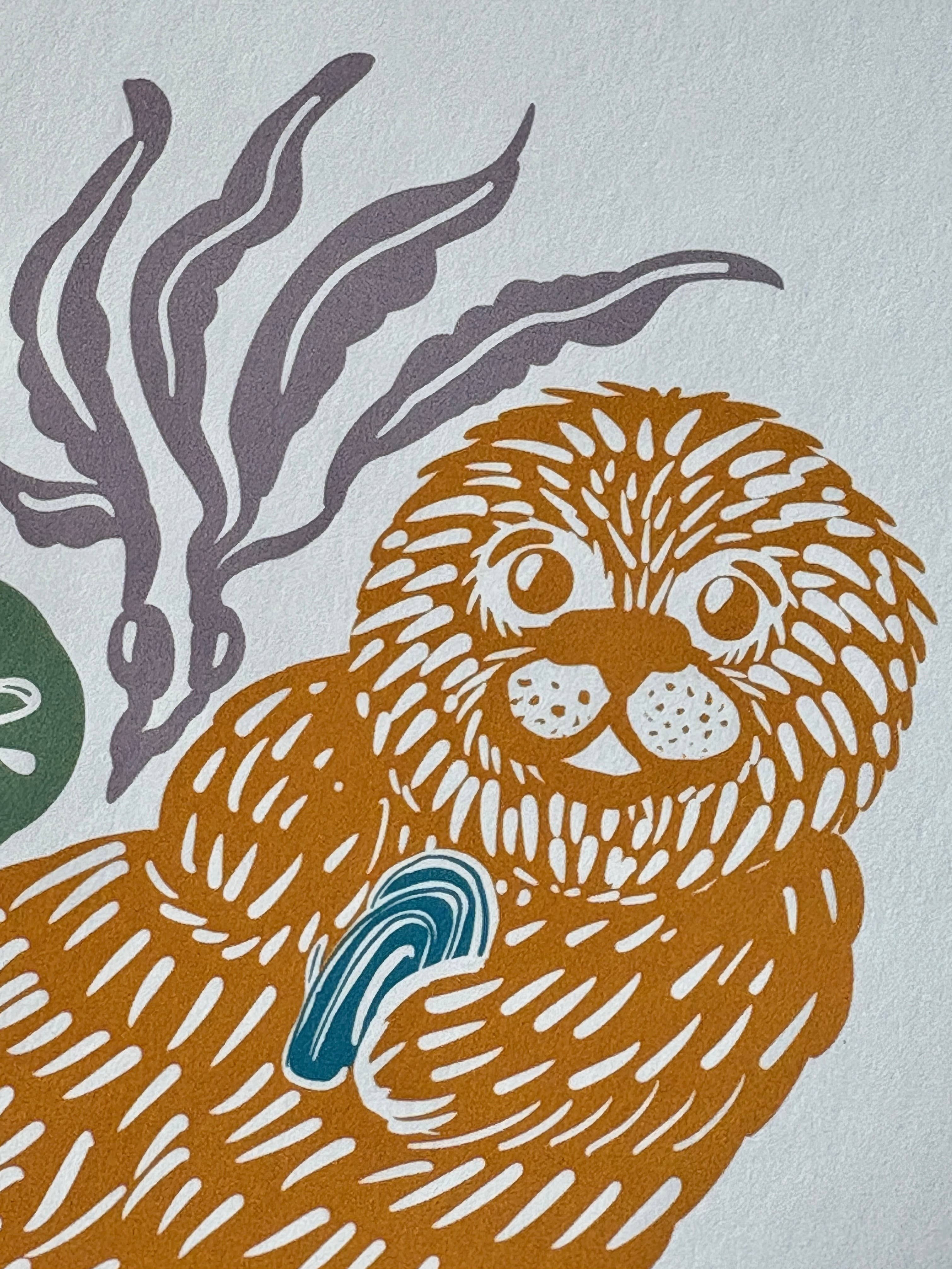 Melissa Pothier Art - Wholesale Art Print - Sea Otter Print, Ocean Animal, Otters, Otter Art, Beach Art1