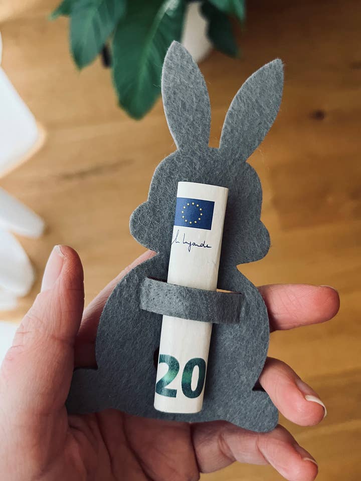 Easter gift / Money gift felt bunny for banknotes for wholesale by HANDMADE von Mia FÜR DICH