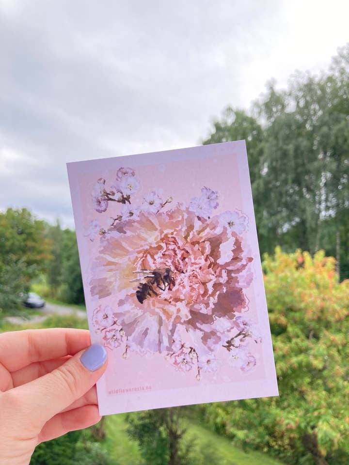 Carte A6 # 0027 pour la vente par Wildflower Oslo