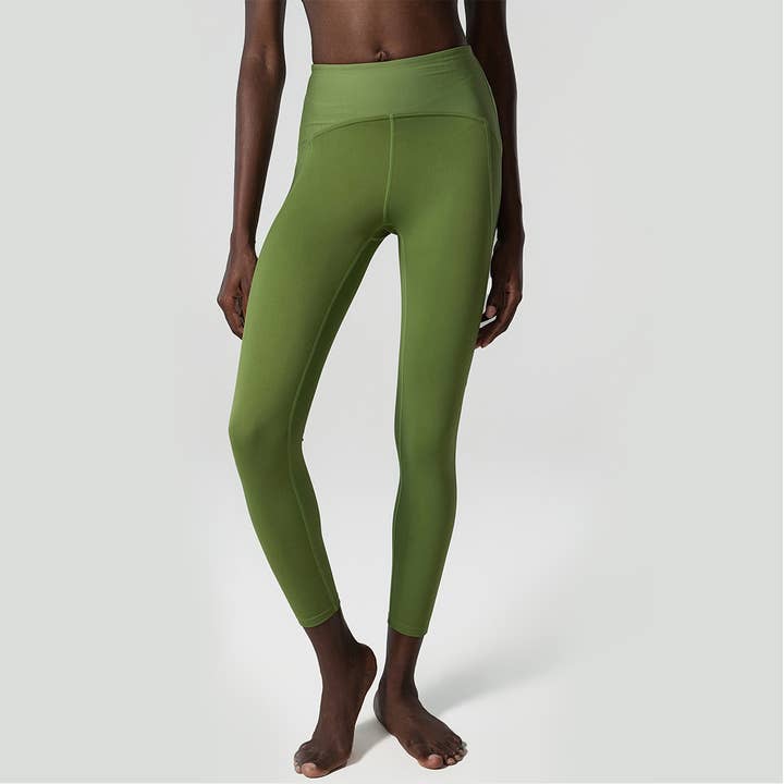 Solid Fitness Tights Side Panels Panelled Athletic Leggings for wholesale by Sodalemon