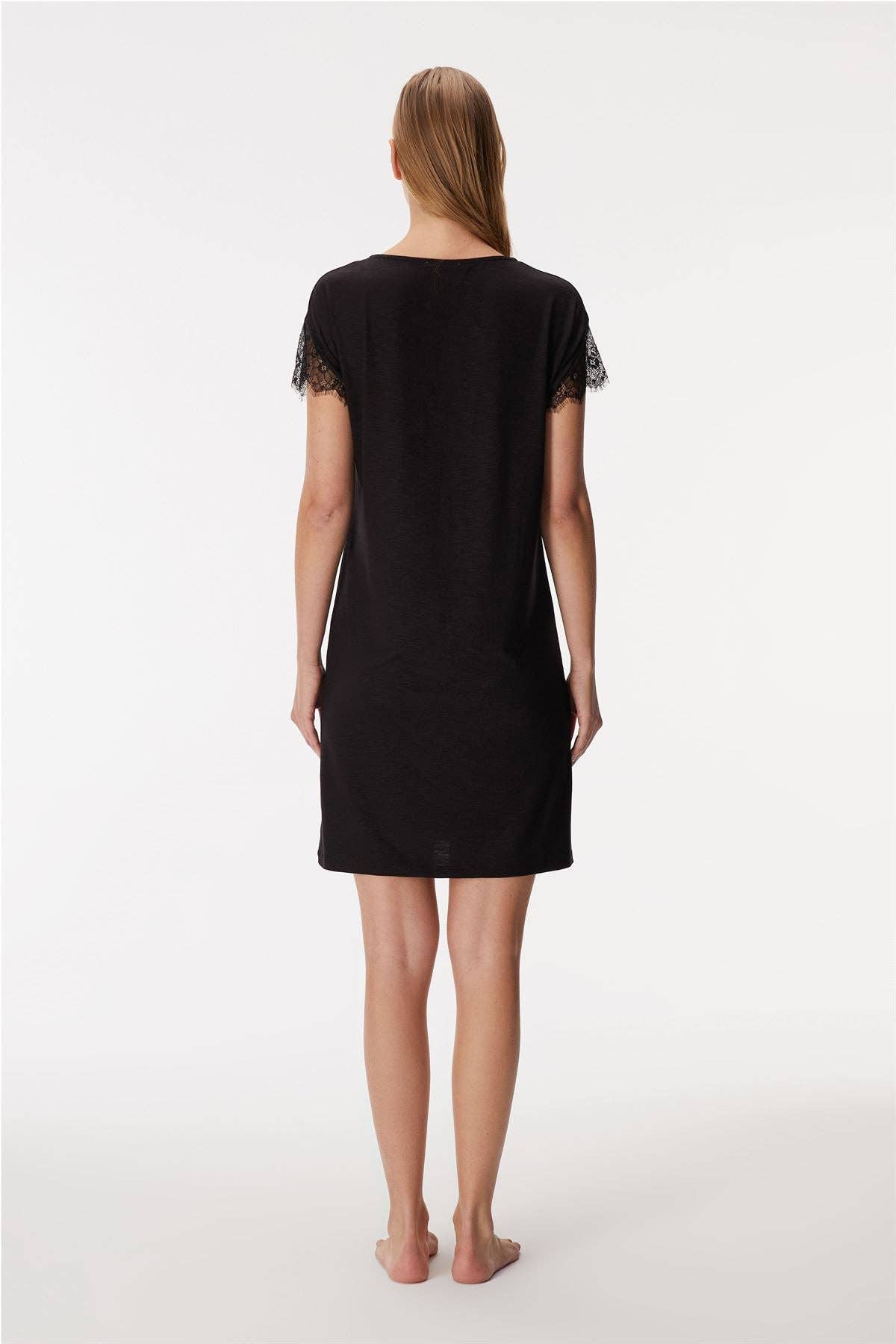 Zwart Viola 11427 nachtjurk voor dames voor groothandel op Faire1