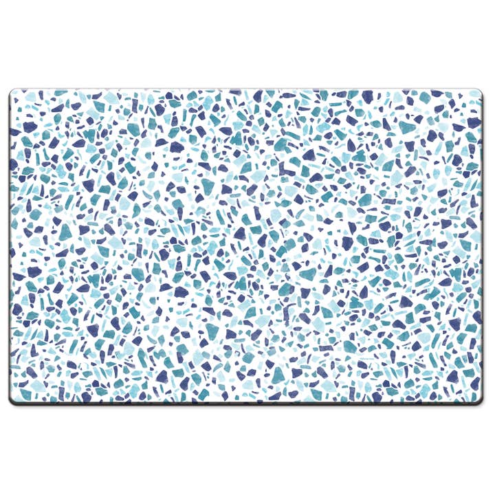 Blue Terrazzo 30" x 20" Decorative Comfort Floor Mat for wholesale by Conimar Promotions