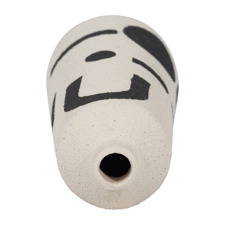 Sagebrook Home - Wholesale Vase - Ivory 10 in. Ceramic Cylinder Boho Funky Bulbous Vase
