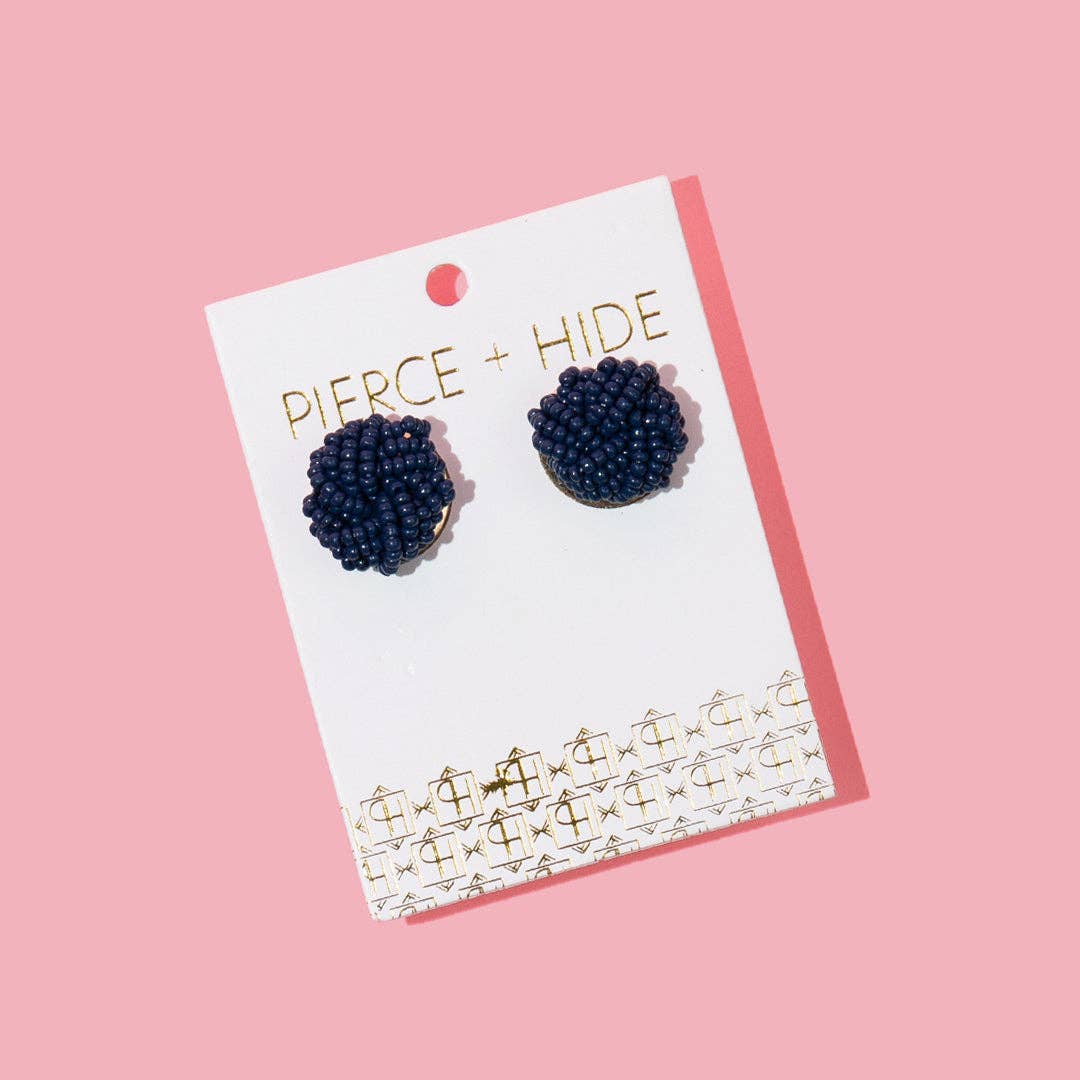 Pierce + Hide - Wholesale Stud/Post Earrings - Custom Beaded Knot Stud Earrings | Knotted Stud 6