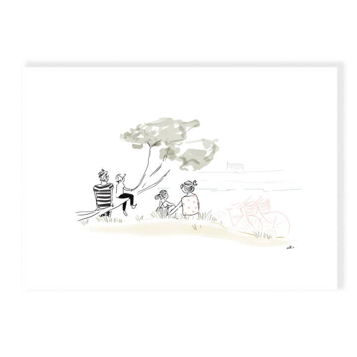 Print Ile d'Aix - Beach Fort Boyard for wholesale by MY LOVELY THING