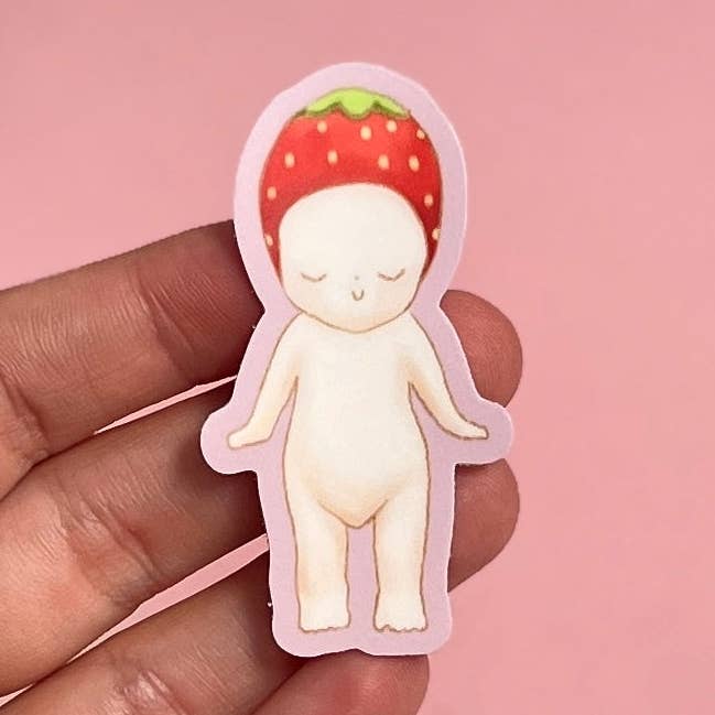 Strawberry Angel Sticker for wholesale by Alessia E Art