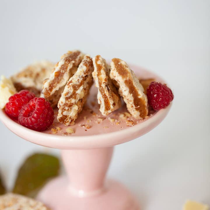 Raspberry White Toffee for wholesale by Anytime Toffee