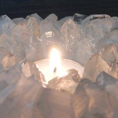 Rock Paradise - Wholesale Candle holder - Clear Quartz Crystal Point Candle Holder2