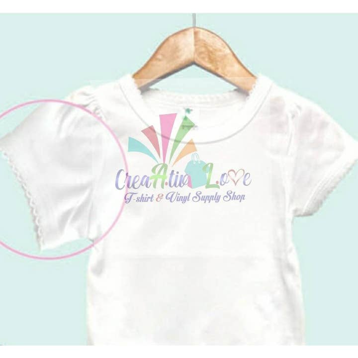 Sublimation Blank Scalloped Trimmed T-shirt for wholesale by CreaAtive Love