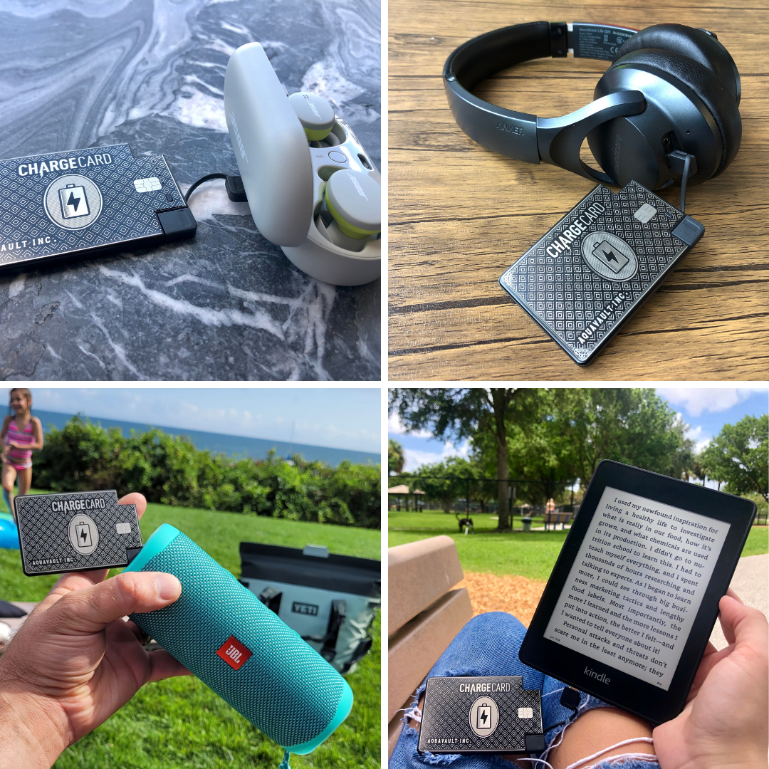 AquaVault Inc. – wholesale Bärbar laddare – ChargeCard® Ultra-Thin Kreditkortsstorlek Telefonladdare7