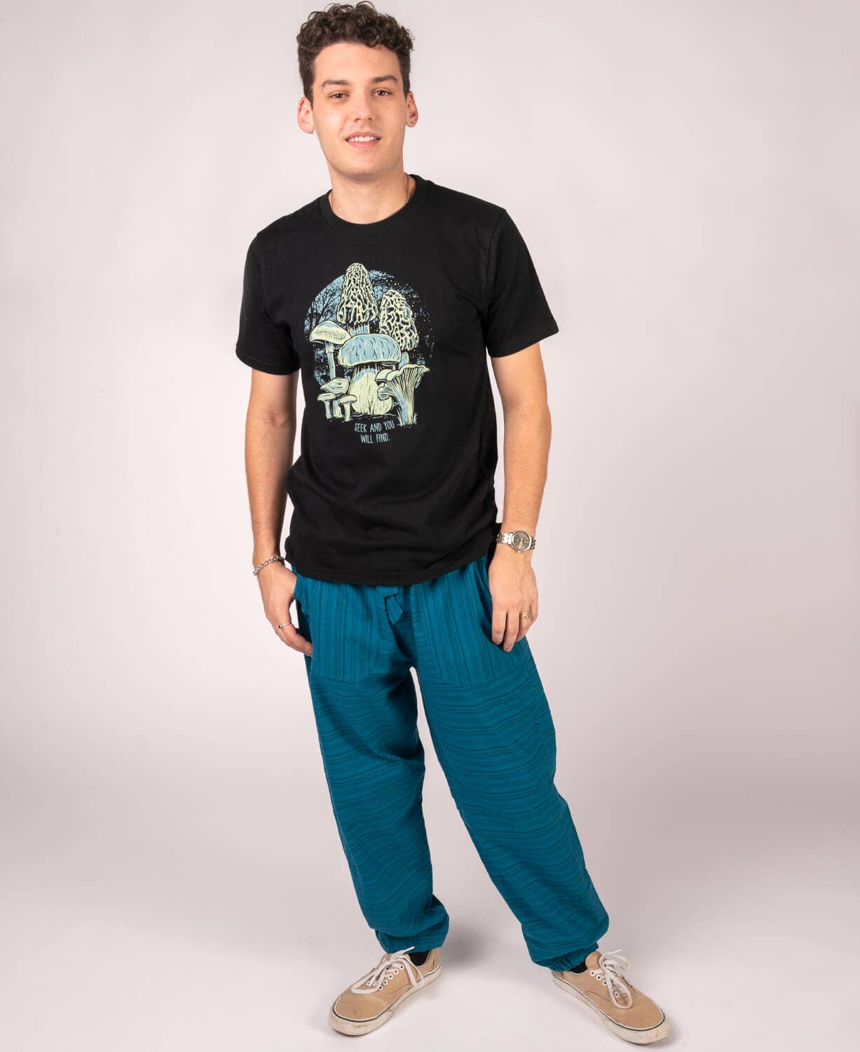 Soul Flower – Großhandel T-Shirt mit Siebdruck – Unisex – Pilzsammler Bio-T-Shirt - Unisex - Pilz T-Shirts1