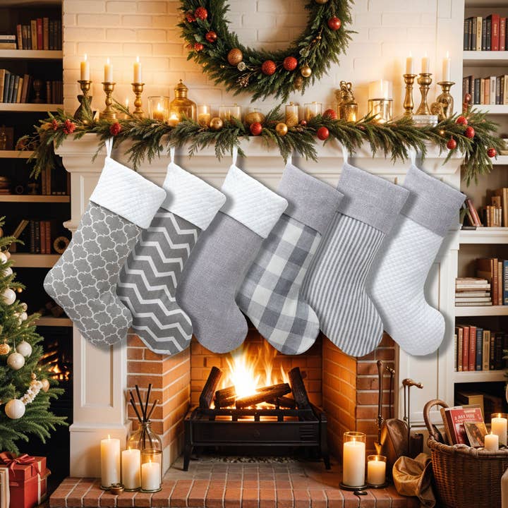 2025 New Scandinavian Striped Christmas Stocking for wholesale by GEXWORLDWIDE