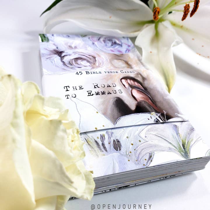 Open Journey - Wholesale Religious Card - The Road to Emmaus - set of 45 Bible Journaling Cards with Bible verses and art8