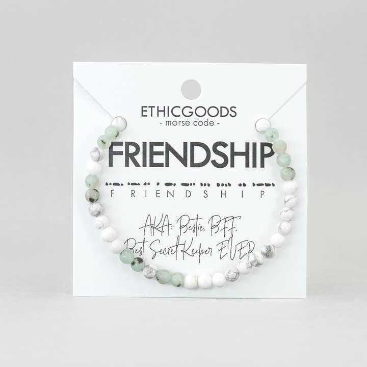 ETHICGOODS - Wholesale Beaded Bracelet - Morse Code Bracelet | FRIENDSHIP