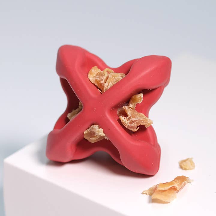 Poochie-Pets - Wholesale Pet Chew Toy - Dog - Geo-AstroRolly Natural Rubber Enrichment Dog Toy
5