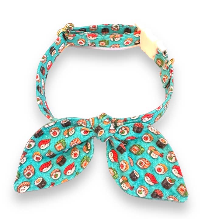 Collier pour chat Bunny Ears Bow - Sushi pour la vente par Whiskers Crafts