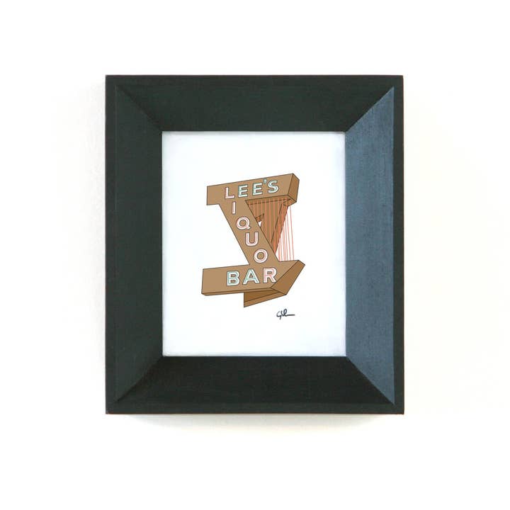 Lee's Liquor Lounge Sign | MN Print for wholesale by United Goods