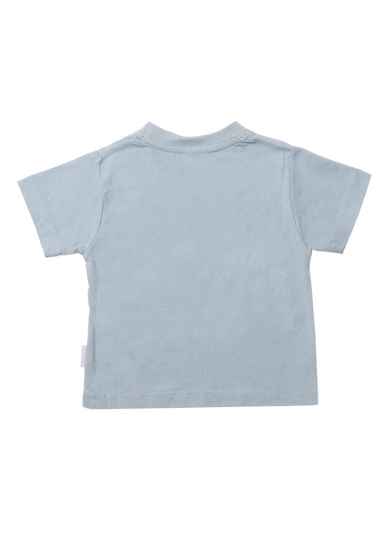 Liliput – wholesale T-shirt – Kids – 2-pack of T-shirts made from organic cotton in khaki and light blue1