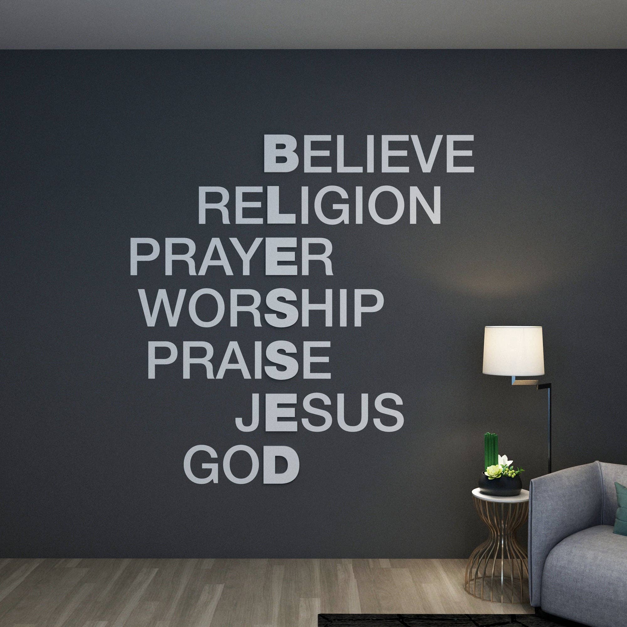 Guipp-Decor - Decoriy - Wholesale Wall Accent - Blessed Crosswords Wall Art1