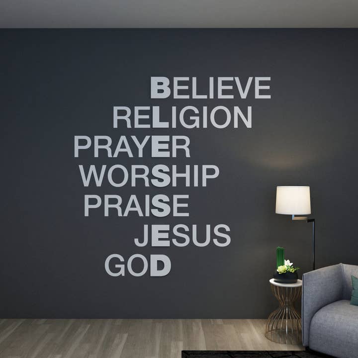 Guipp-Decor - Decoriy - Wholesale Wall Accent - Blessed Crosswords Wall Art1