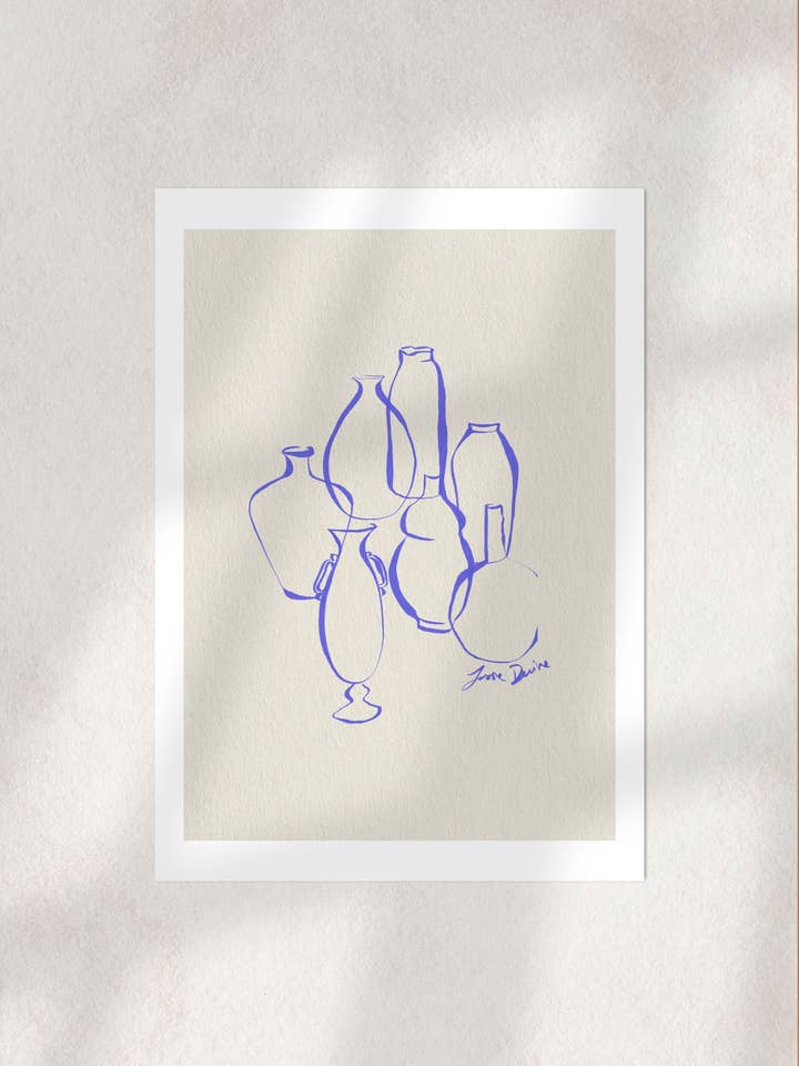 Vases in Blue for wholesale by Josie Devine