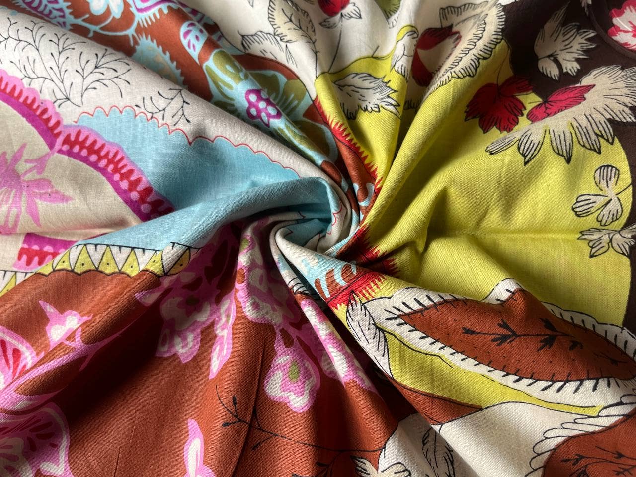 Bhawana Handicrafts - Wholesale Fabric - Traditional Print Fabric Floral Print Cotton Fabric Indian3