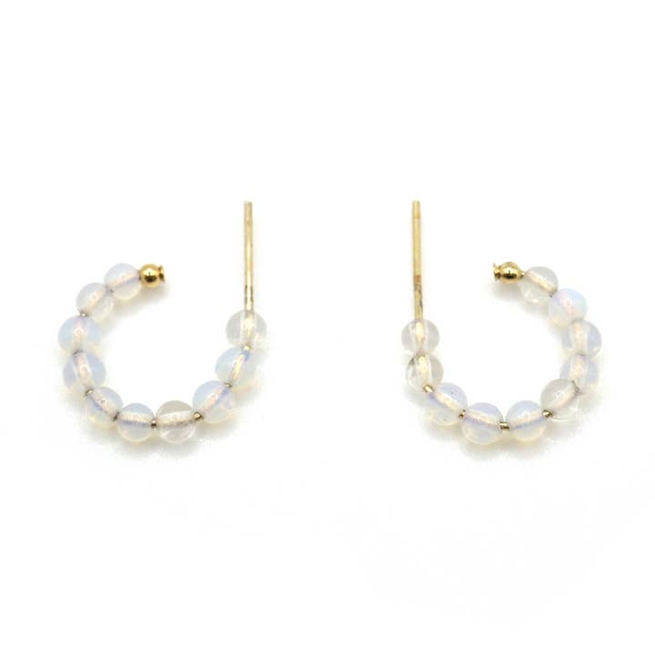 Soul Huggie Earrings - Opalite for wholesale by PURPOSE Jewelry