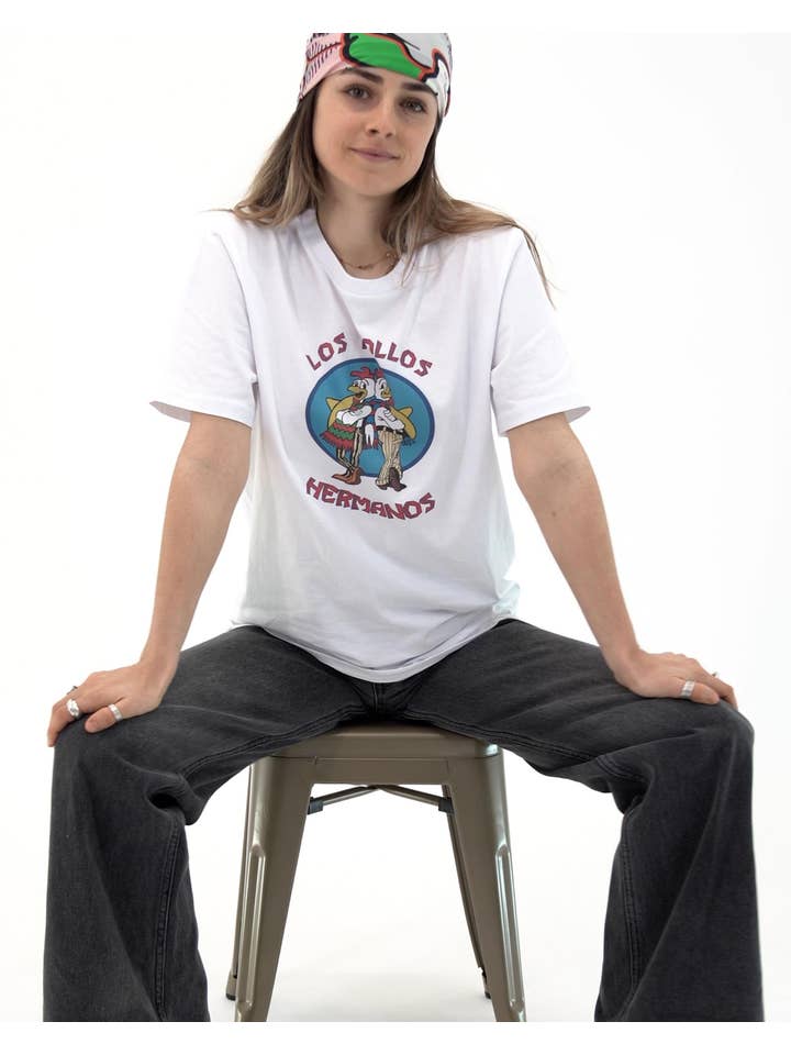Grafitee - Venta al por mayor Camiseta serigrafiada - Unisex - Camiseta Los Pollos Hermanos - Camiseta con el logo de Breaking Bad