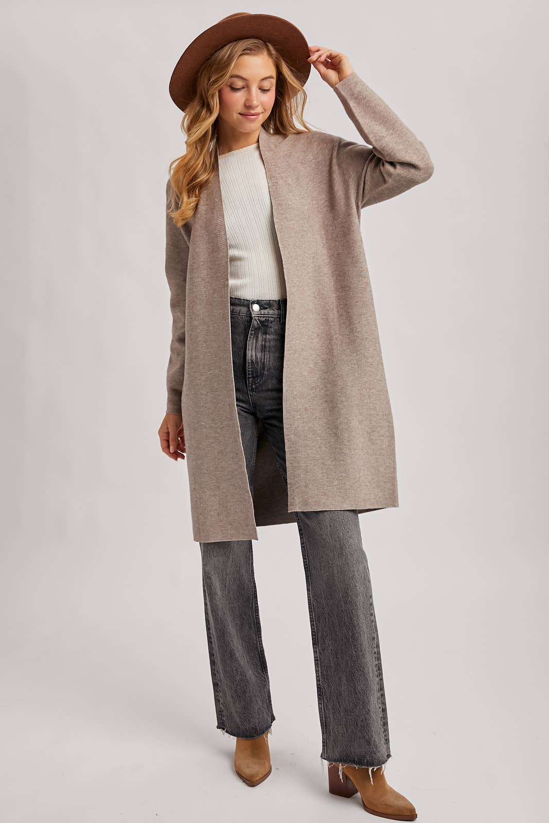 Bluivy - Wholesale Cardigan - Women's - WHOLEGARMENT OPEN FRONT KNIT SWEATER CARDIGAN18