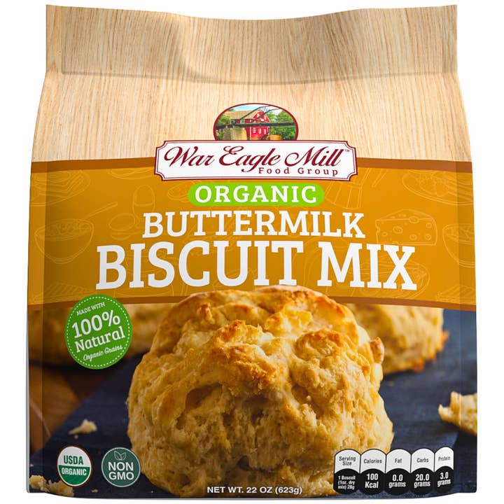 War Eagle Mill Food Group - Wholesale Biscuit Mix - Organic Buttermilk Biscuit Mix, 22 oz Bag