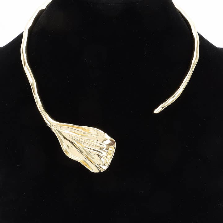 Metalliskt guldpläterat halsband för wholesale av 3AM BY H&D ACCESSORIES