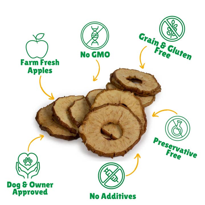 Lucky Premium Treats - Wholesale Pet Treats - Dog - Apple Rings Dog Treats - Bulk per lb