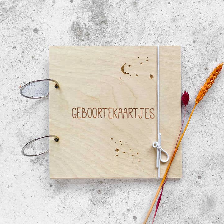 Conjunto de Armazenamento em Madeira | Anúncios de Nascimento | Universo | 20 x 20 cm por atacado de Fien & Feau