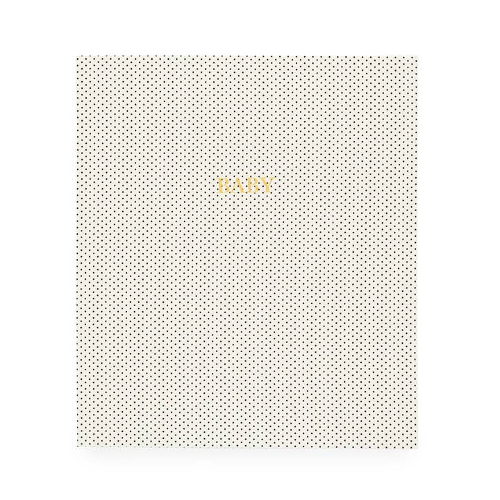 Baby Book, Black and Cream Tiny Dot for wholesale by Sugar Paper