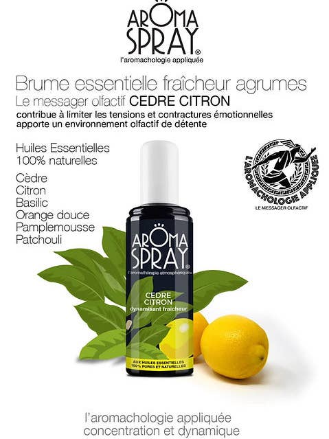 Aromaspray Zeder Zitrone für den Großhandel von Saint Côme