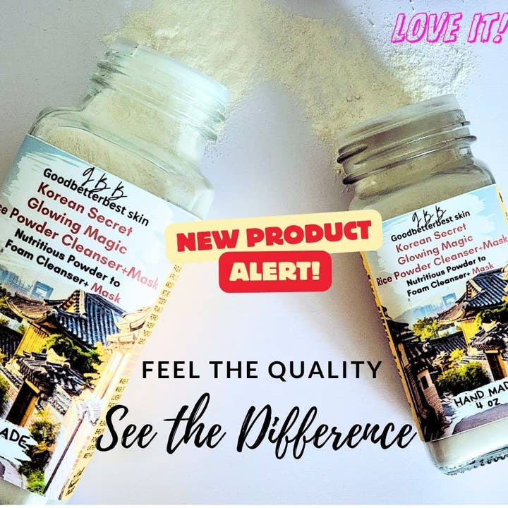 gbb Goodbetterbest Skin - Wholesale Facial Cleanser - Korean Secret Glowing Magic Rice powder to foam Cleanser+Mask 4oz 8oz2