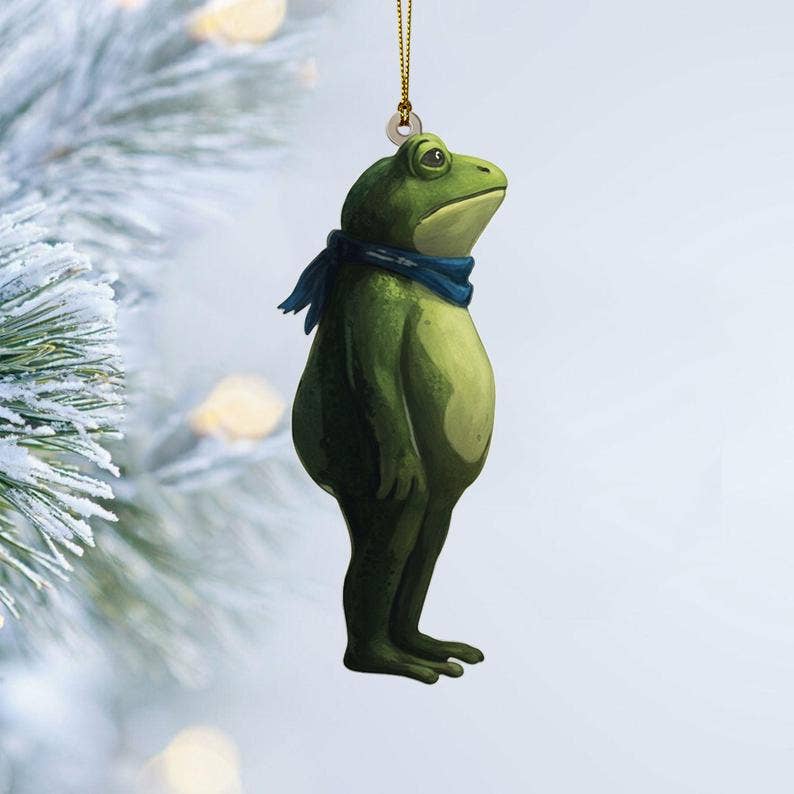 Embrova – Ornamento por atacado – Ornamento de Acrílico Sapo de Portland, Político, Presente Sapo da Liberdade1