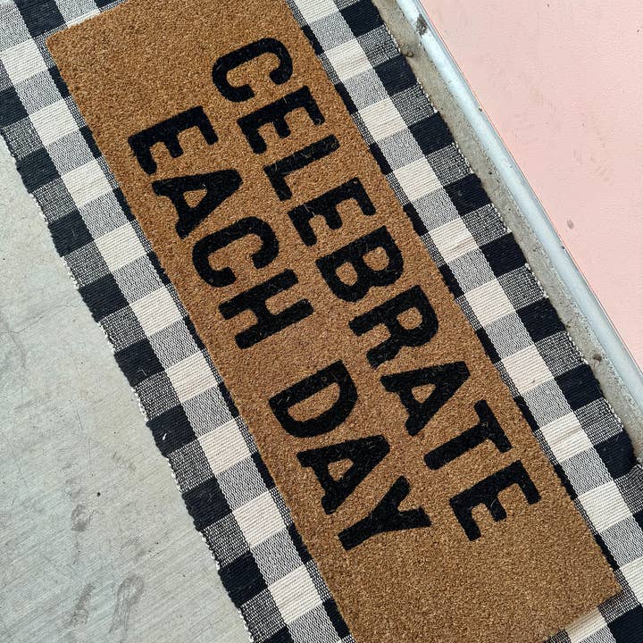 Modern Burlap - Wholesale Door Mat - XL Doormat - Celebrate Each Day (New Length)1