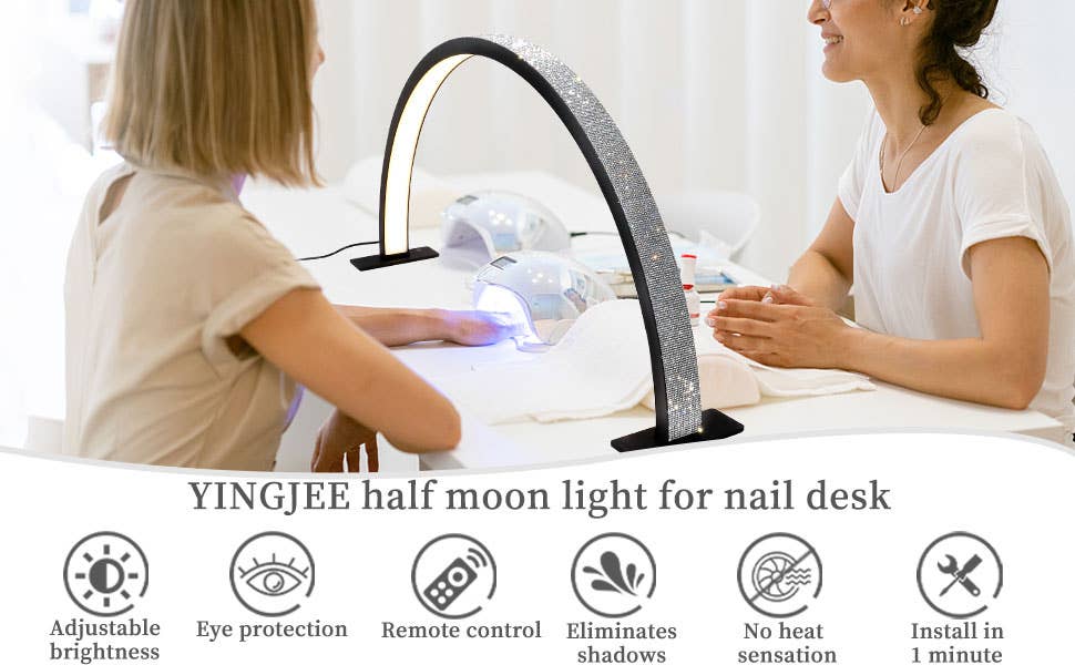 WHITE DIAMOND Half Moon Light Nail Lamp for Lash Eyelash Extension, Tattoo for wholesale on Faire3