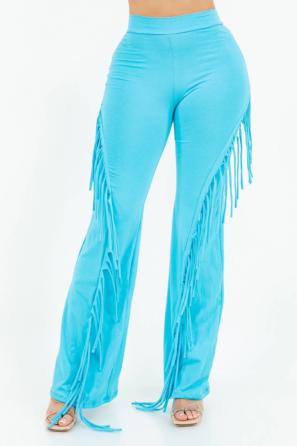 Uptown Apparel - Wholesale Pants - Women's - B11304 COTTON PANTS WITH SIDE AND BACK FRINGE0