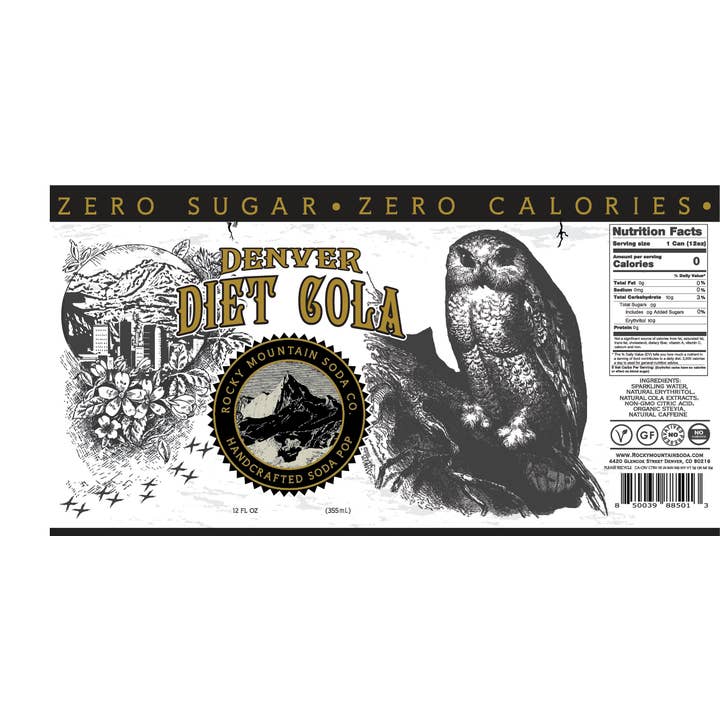 Rocky Mountain Soda - Wholesale Soda/Carbonated Drink - Denver Diet Cola Cans2