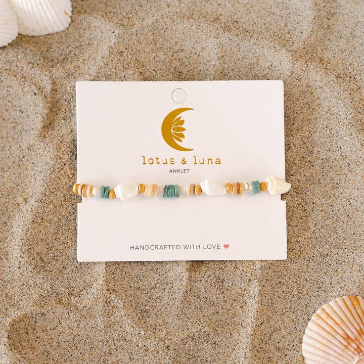 Lotus and Luna - Wholesale Anklet - Sanibel Beachcomber Shell Anklet