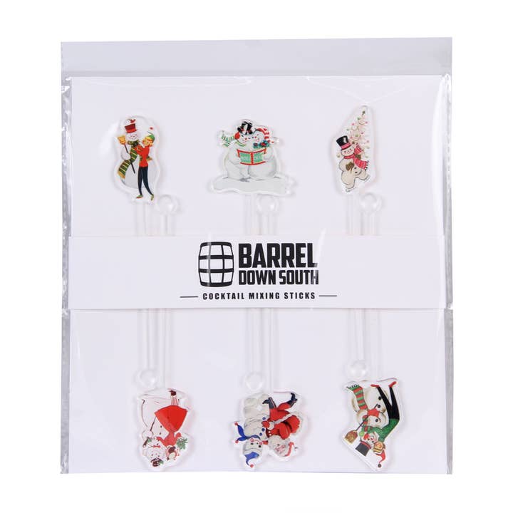 Barrel Down South - Wholesale Drink Stirrer - Christmas Cocktail Stirrers V2