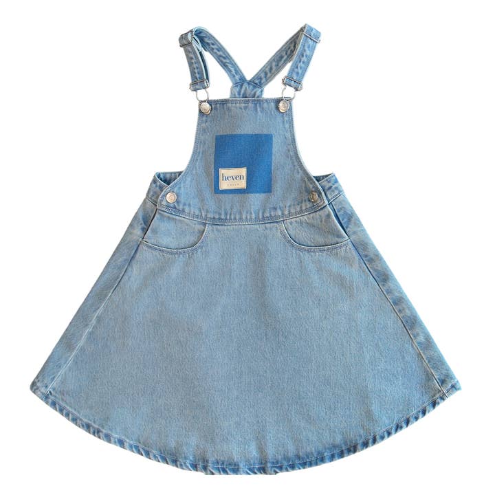 Pocket Print Denim Jumper for wholesale by Heven Child