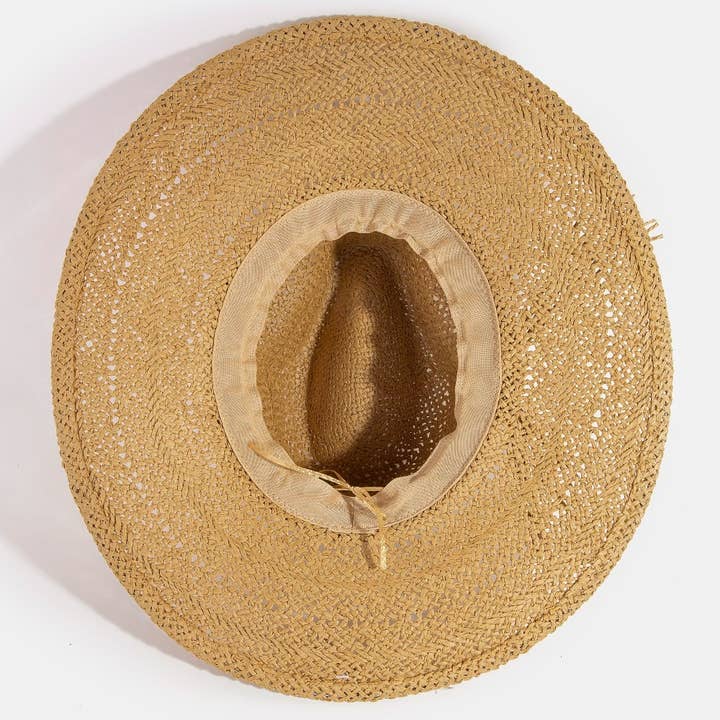 Collections by Fame Accessories - Wholesale Straw Hat - Women's - Braided Rope Band Straw Hat
